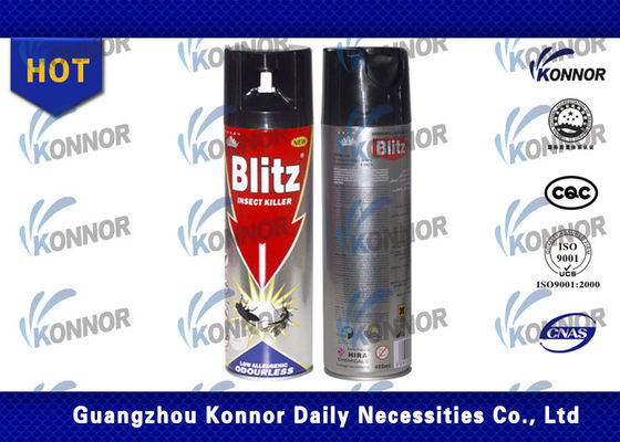 Flying / Crawling Insects Aerosol Insect Killer Spray 400ml With Black Cap